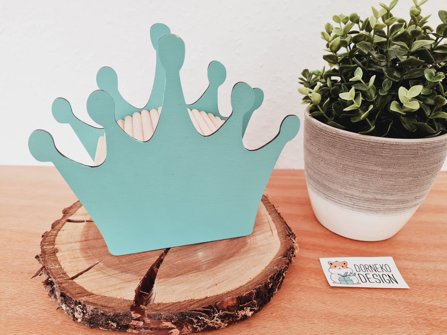 BAUSATZ Holzversteck *Krone* für Kleinnager