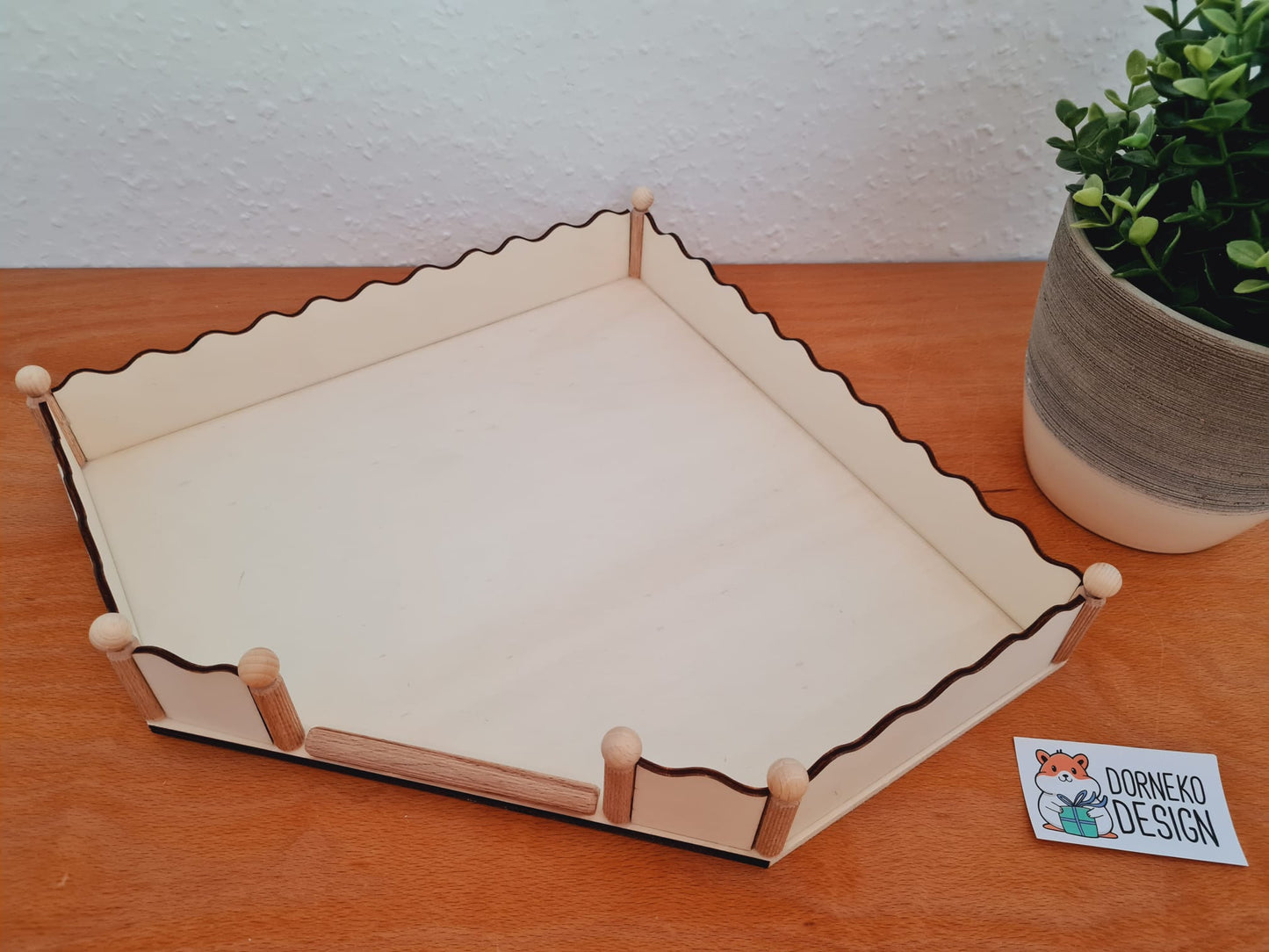 5Eck Ebene / Podest mit Geländer für Kleinnager