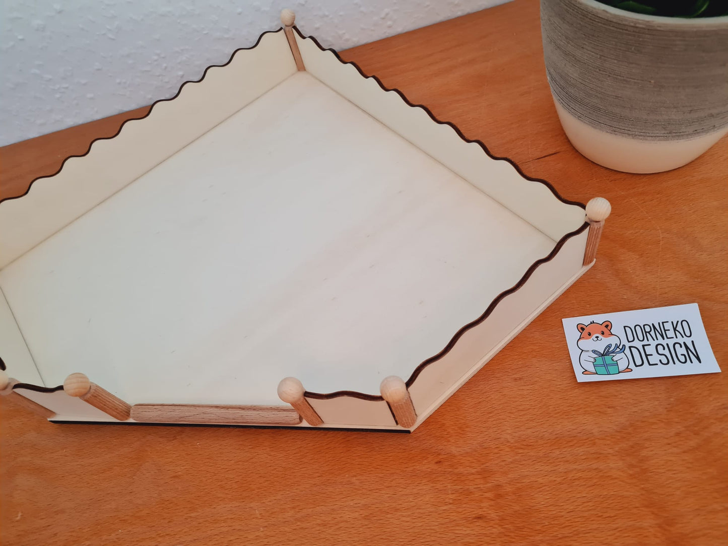 5Eck Ebene / Podest mit Geländer für Kleinnager