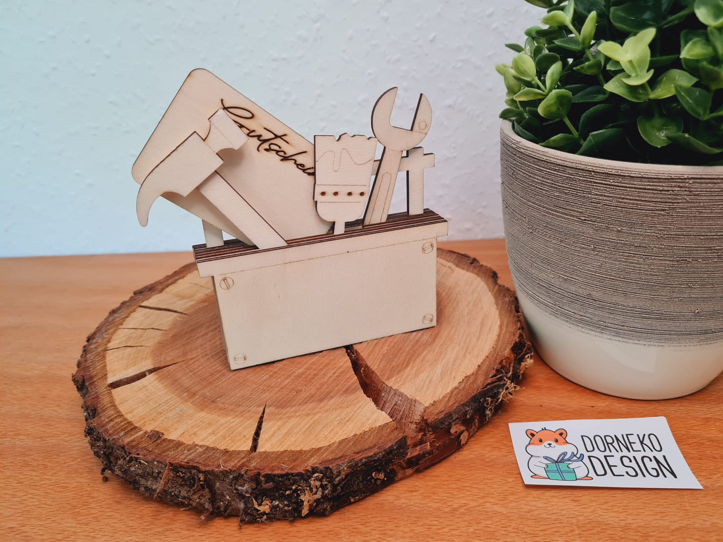 Werkzeugkasten Geschenkeverpackung aus Holz für Geldgeschenk / Gutschein