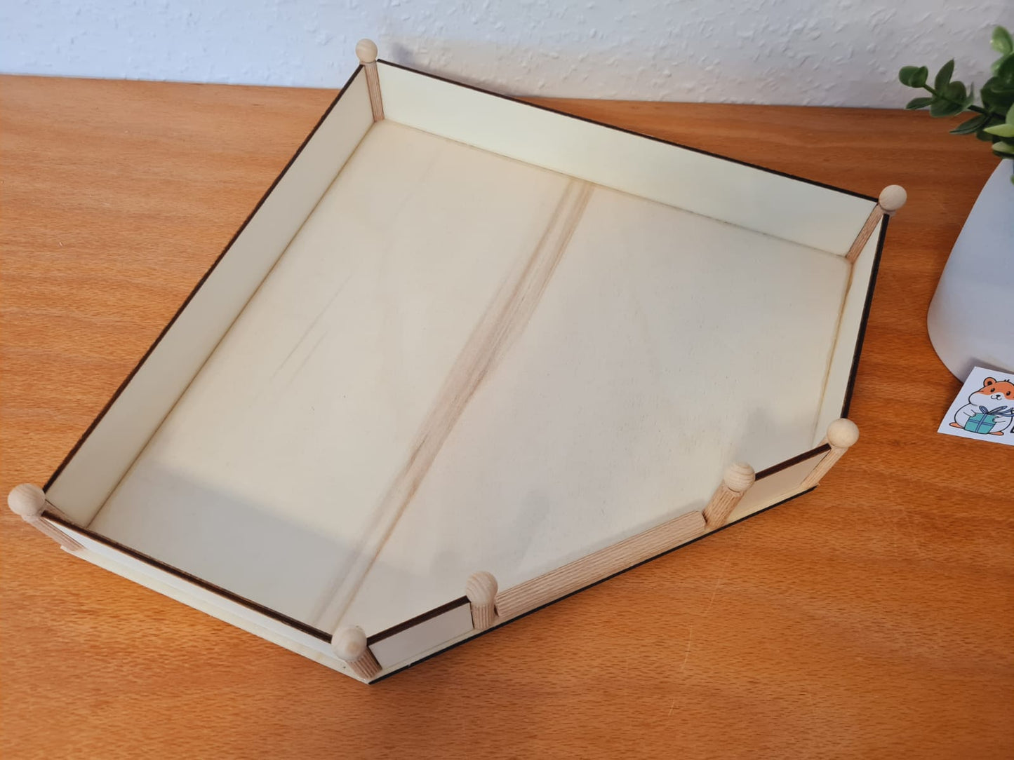 5Eck Ebene gerade / Podest mit Geländer für Kleinnager