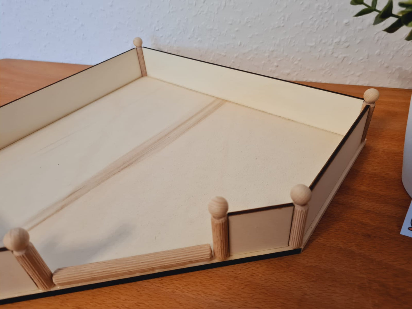 5Eck Ebene gerade / Podest mit Geländer für Kleinnager