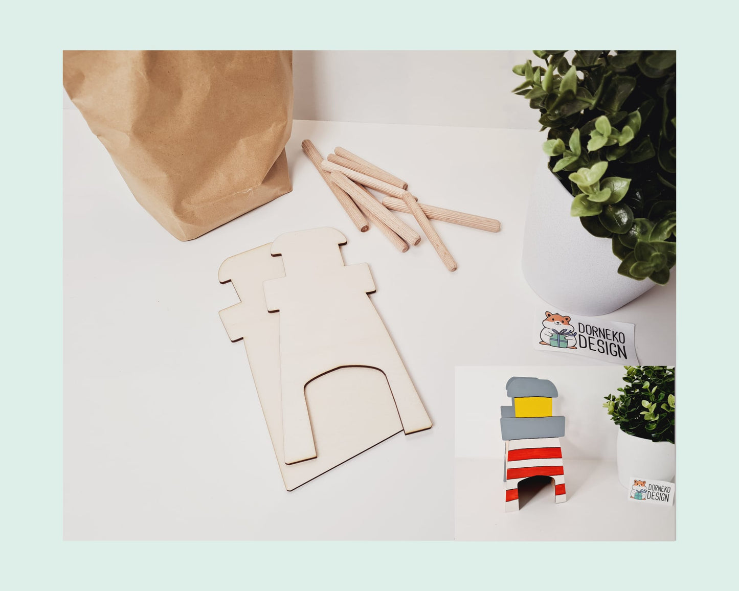 BAUSATZ Holzversteck *Leuchtturm* für Kleinnager