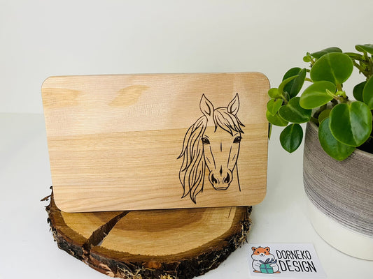 Pferd - Holzbrettchen mit personalisierter Gravur