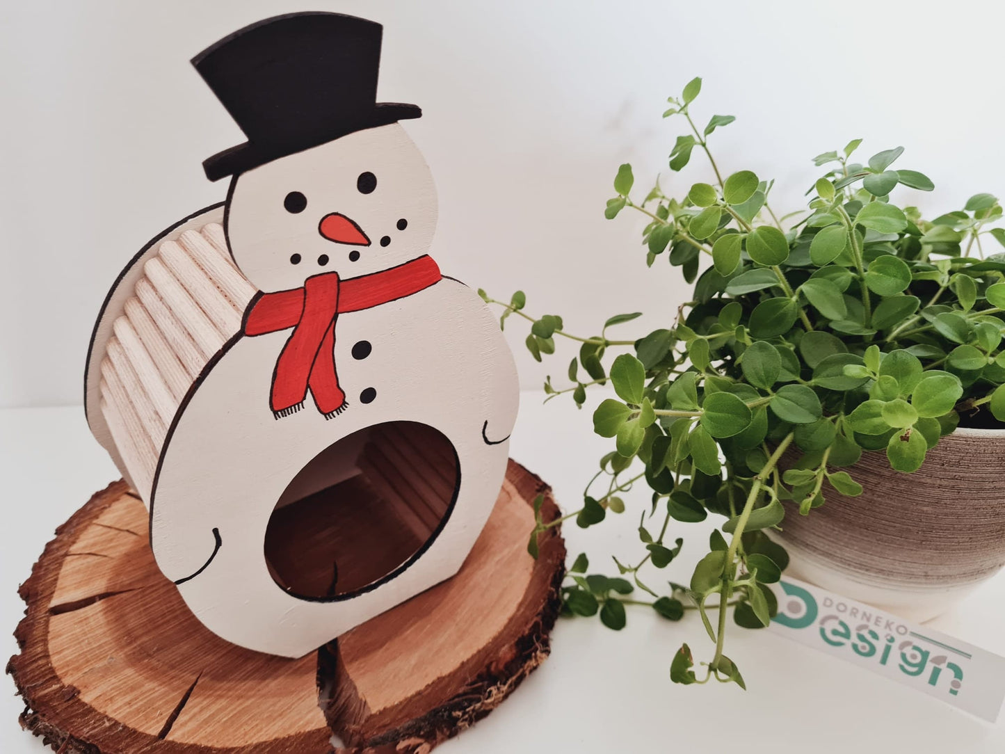 BAUSATZ Holzversteck *Schneemann* für Kleinnager