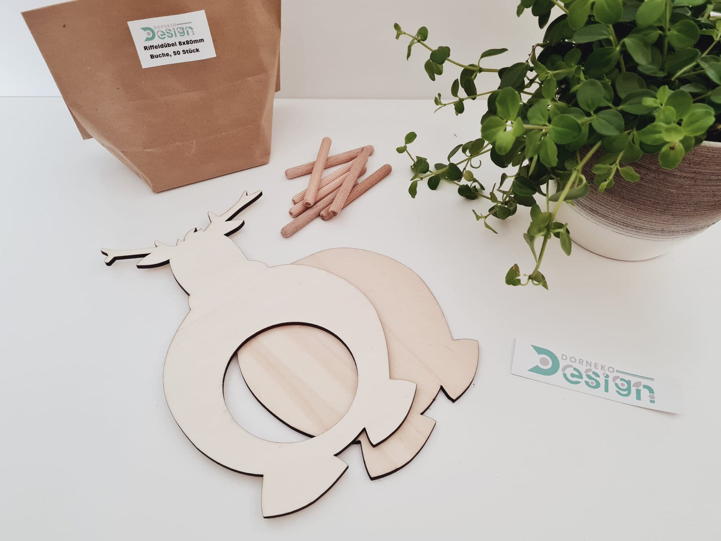 BAUSATZ Holzversteck *Rentier* für Kleinnager