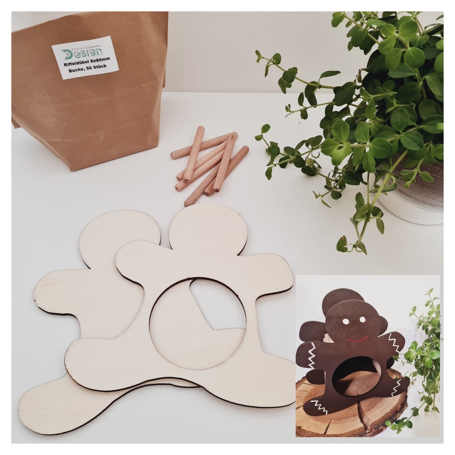 BAUSATZ Holzversteck *Lebkuchen* für Kleinnager