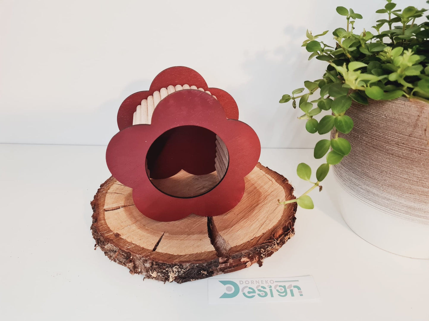 BAUSATZ Holzversteck *Blume* für Kleinnager