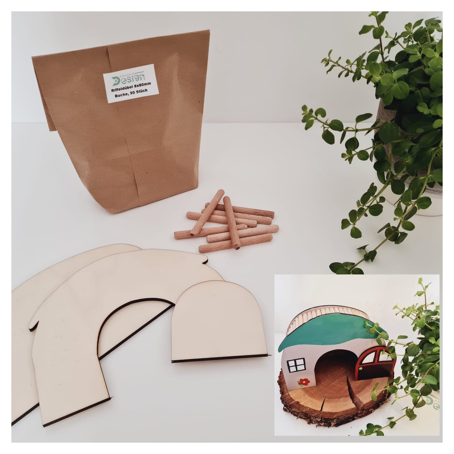 BAUSATZ Holzversteck *Wichtelhaus* für Kleinnager