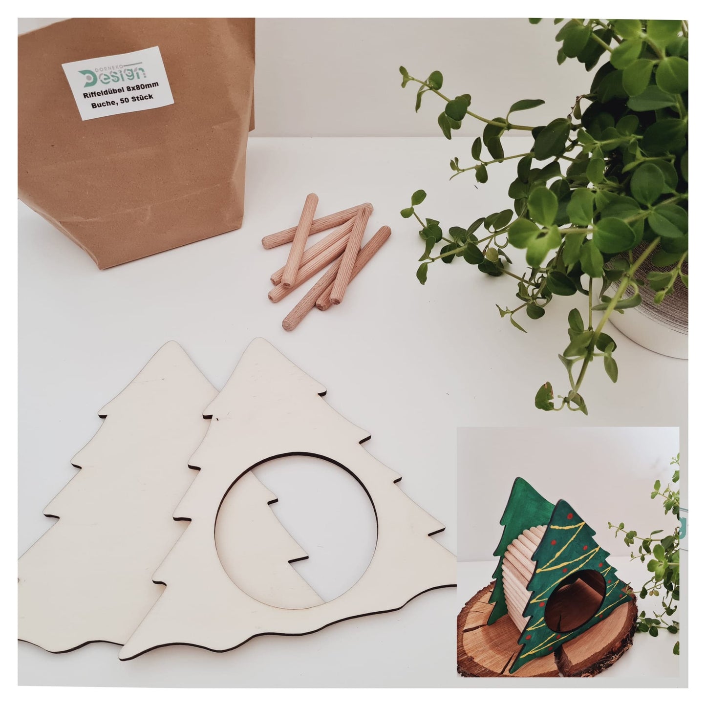 BAUSATZ Holzversteck *Weihnachtsbaum* für Kleinnager