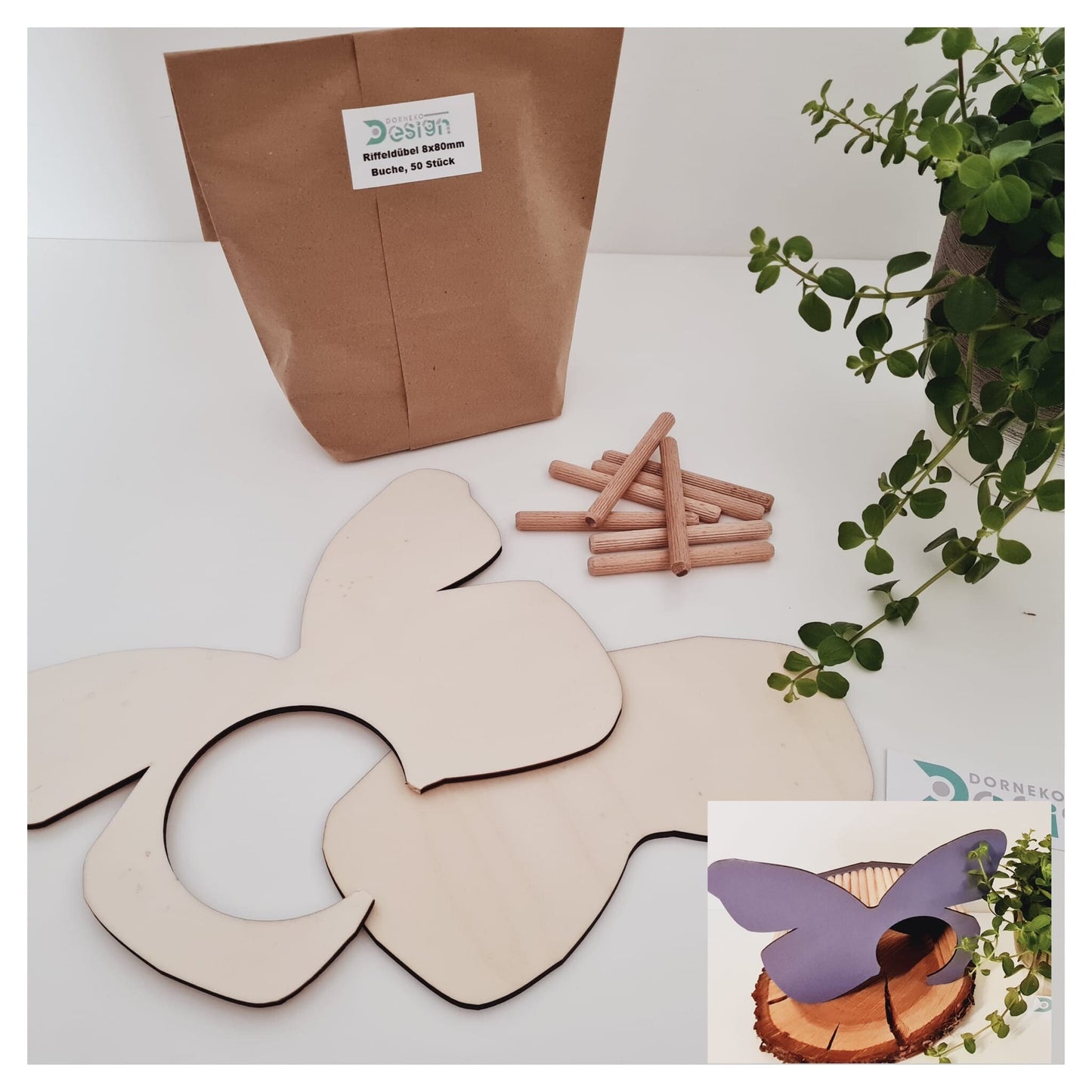 BAUSATZ Holzversteck *Schmetterling* für Kleinnager