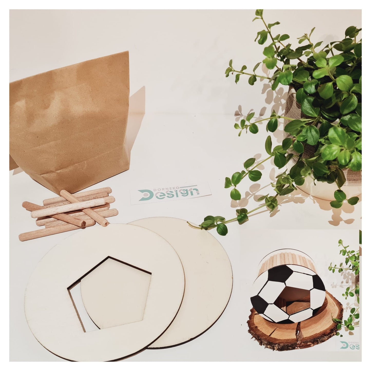 BAUSATZ Holzversteck *Fußball* für Kleinnager