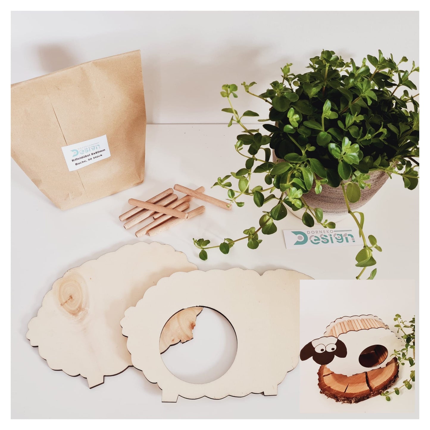 BAUSATZ Holzversteck *Schaf* für Kleinnager