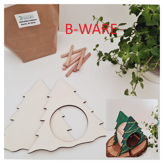 B-WARE BAUSATZ Holzversteck  *Weihnachtsbaum* für Kleinnager