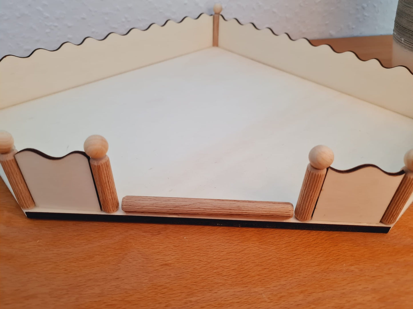 BAUSATZ 5Eck Ebene / Podest mit Geländer für Kleinnager
