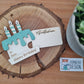 Geburtstagskuchen Geschenkeverpackung aus Holz für Geldgeschenk / Gutschein