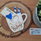 Tasse Geschenkeverpackung aus Holz für Geldgeschenk / Gutschein