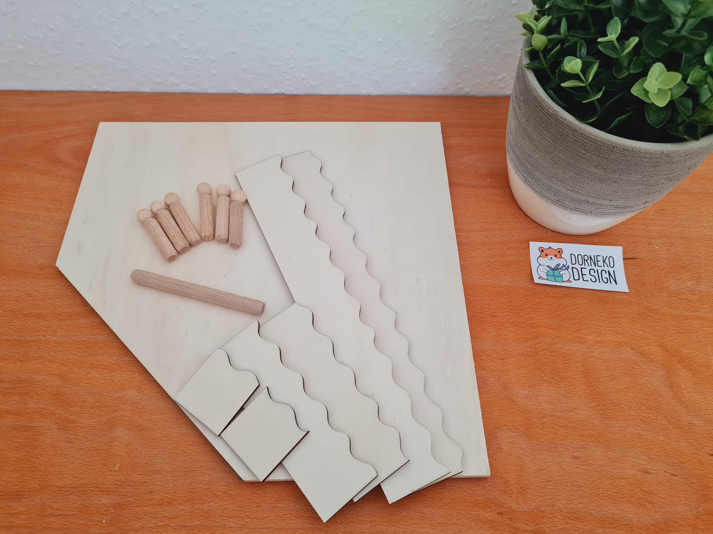 BAUSATZ 5Eck Ebene / Podest mit Geländer für Kleinnager