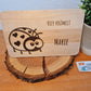 Marienkäfer - Holzbrettchen mit personalisierter Gravur
