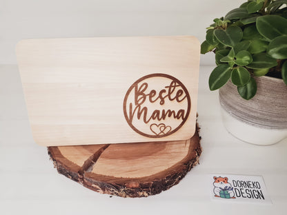 Beste/r - Holzbrettchen mit personalisierter Gravur