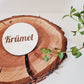 Holzscheibe Magnet mit Hamster oder persönlicher Gravur