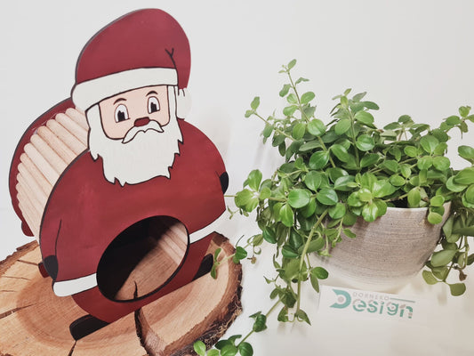 Holzversteck  *Weihnachtsmann* für Kleinnager