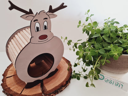 Holzversteck  *Rentier* für Kleinnager
