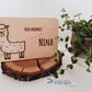 Alpaka - Holzbrettchen mit personalisierter Gravur