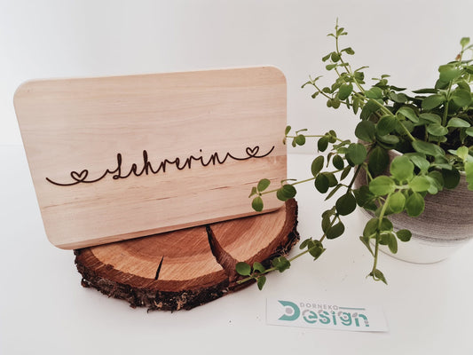 Name - Holzbrettchen mit personalisierter Gravur