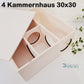 4-Kammernhaus für Kleinnager